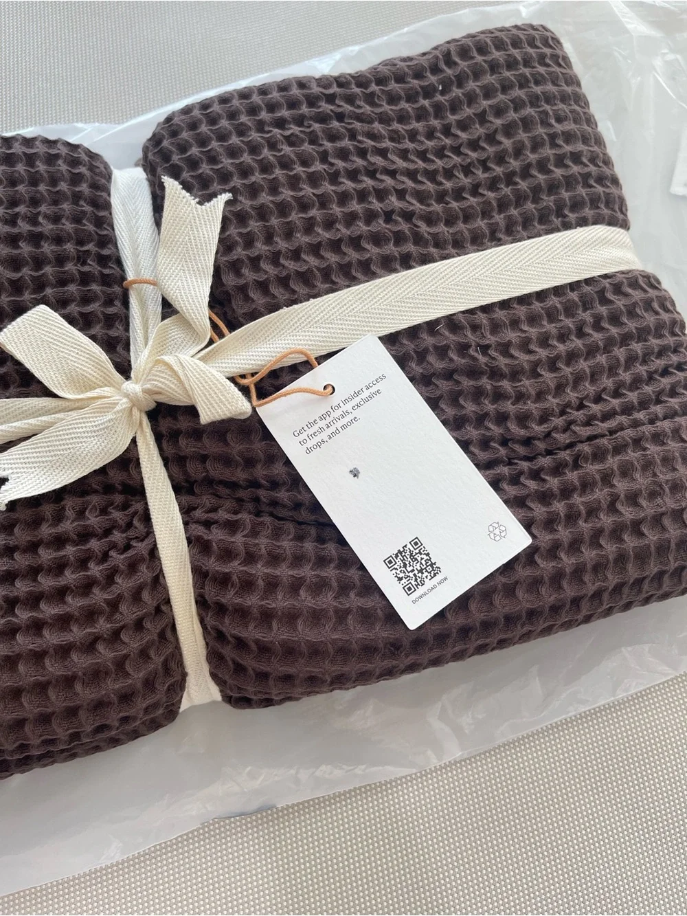 Quince Organic Waffle Bed Blanket Espresso